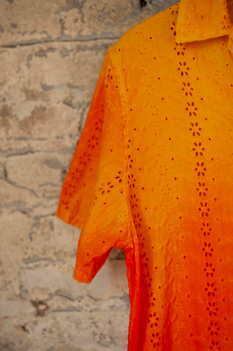 Sunburst Spray Eyelet Camp Shirt