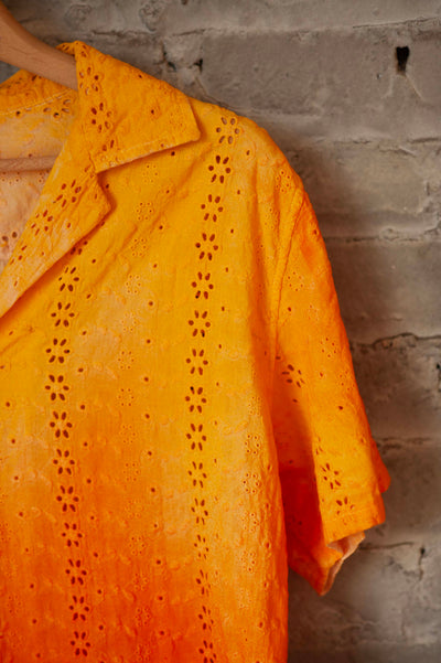 Sunburst Spray Eyelet Camp Shirt