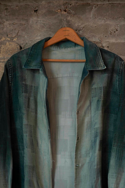Ocean Wash Denim Longsleeve Camp Shirt
