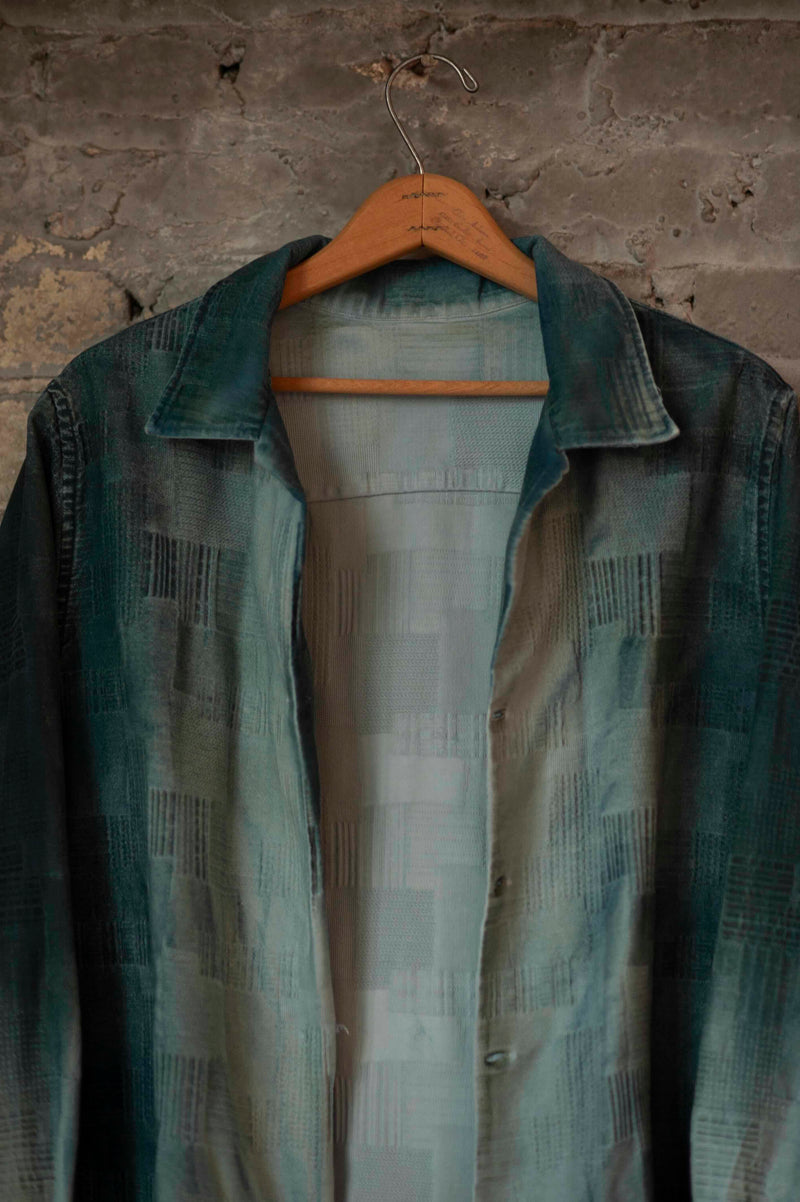 Ocean Wash Denim Longsleeve Camp Shirt