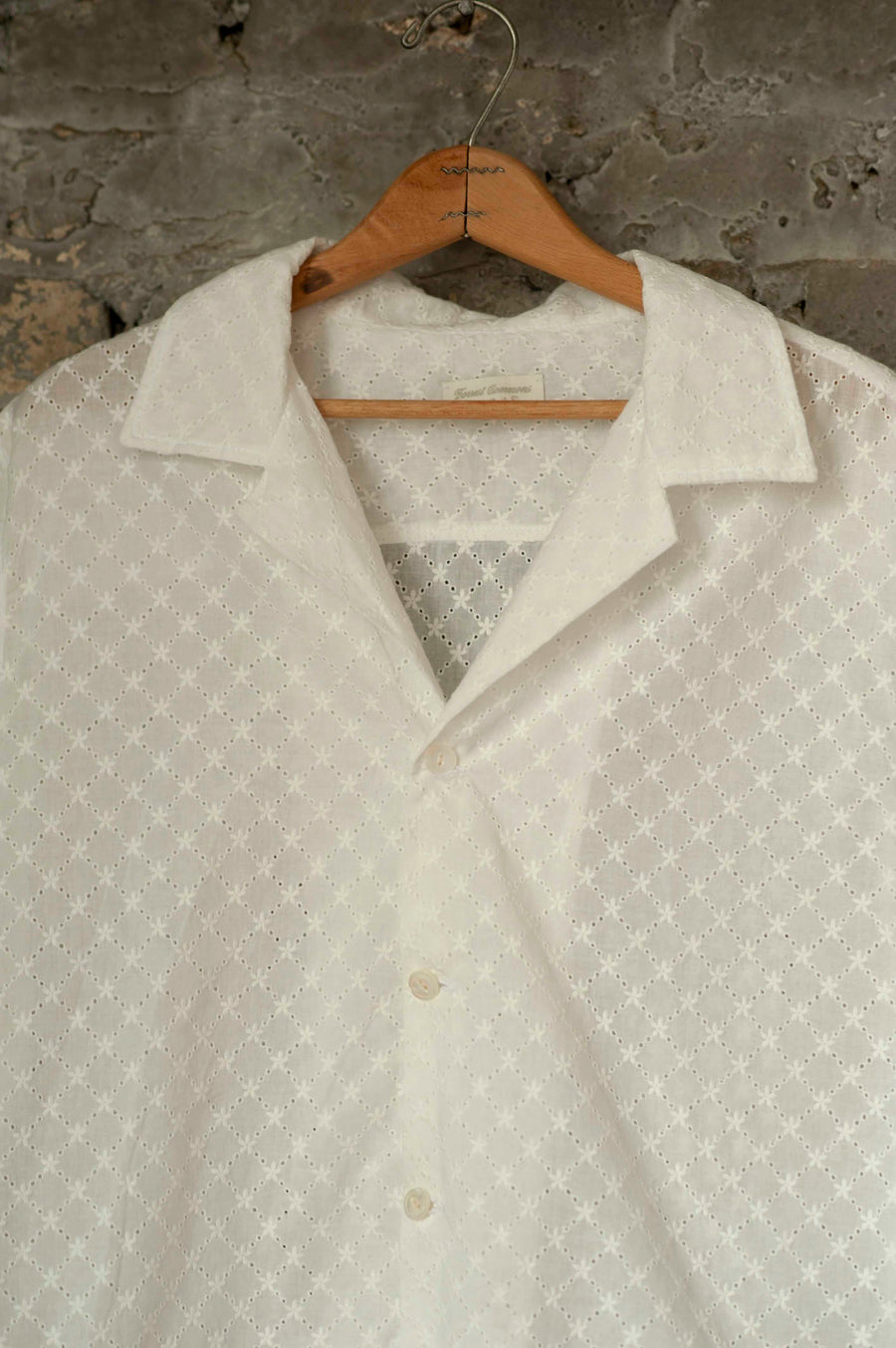 Cotton Eyelet Camp Shirt