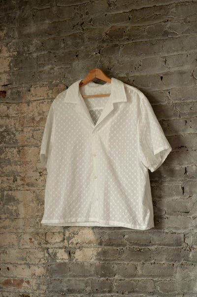 Cotton Eyelet Camp Shirt