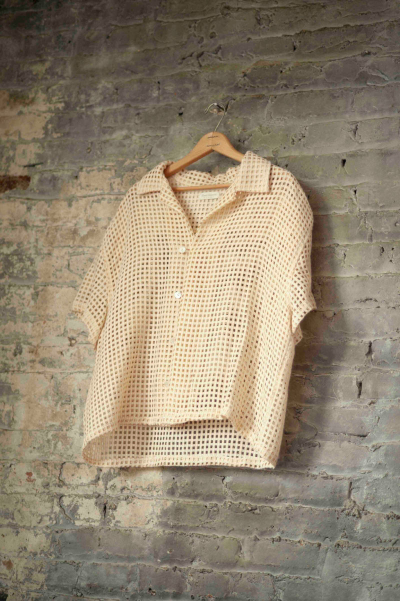 Woven Curtain Camp Shirt
