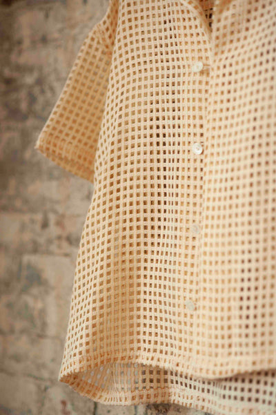 Woven Curtain Camp Shirt