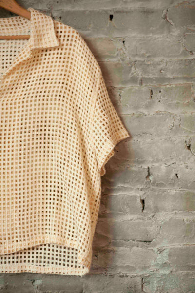 Woven Curtain Camp Shirt
