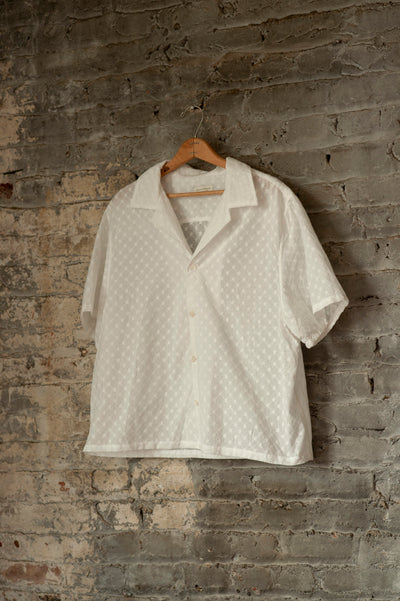 Cotton Eyelet Camp Shirt