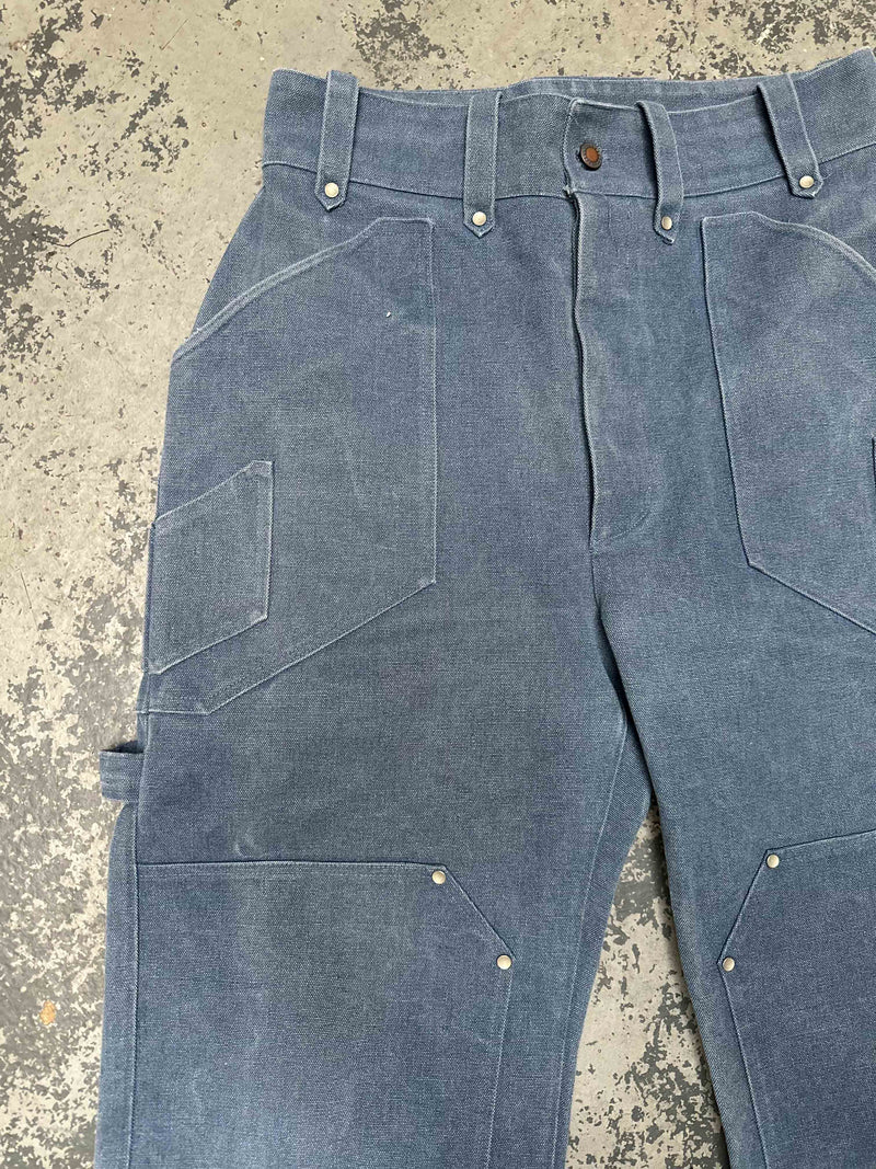Stonewashed Utility Pocket Pant in Nickel Blue