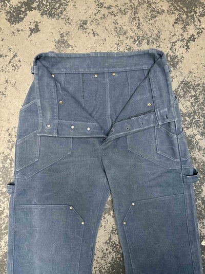 Stonewashed Utility Pocket Pant in Nickel Blue