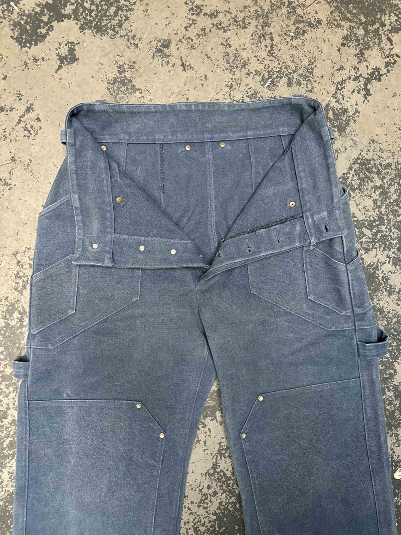 Stonewashed Utility Pocket Pant in Nickel Blue