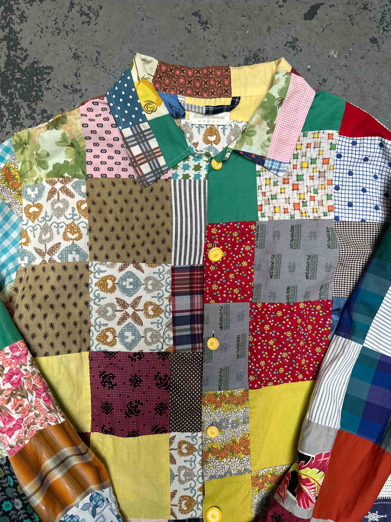 Patchwork Quilt Longsleeve Camp Shirt