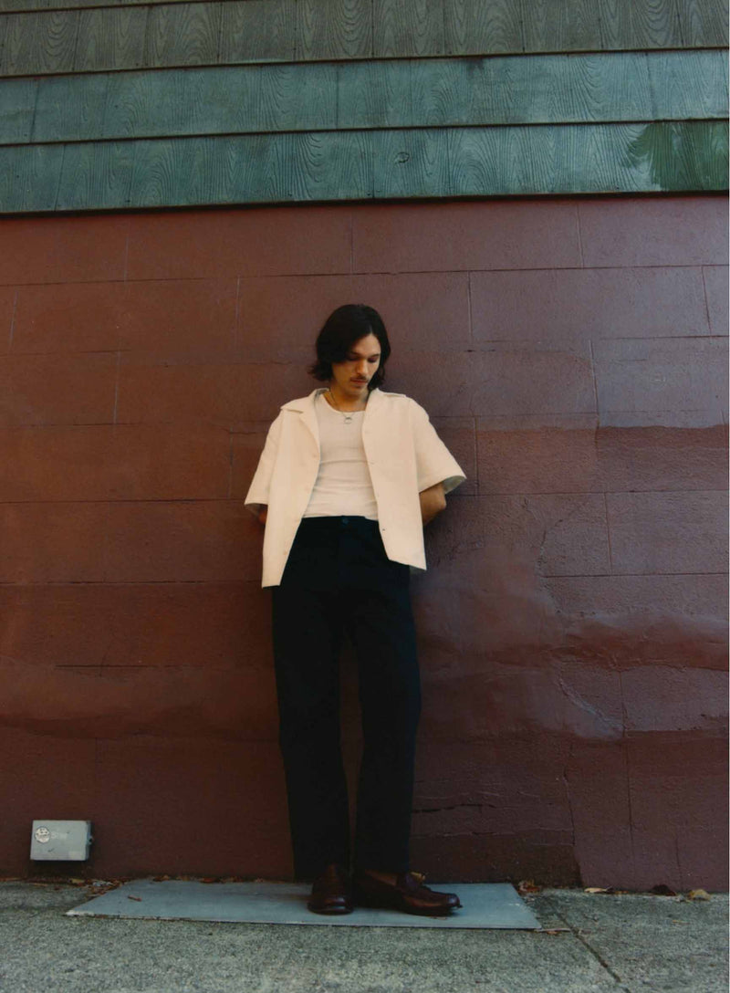 Denim Camp Shirt in White