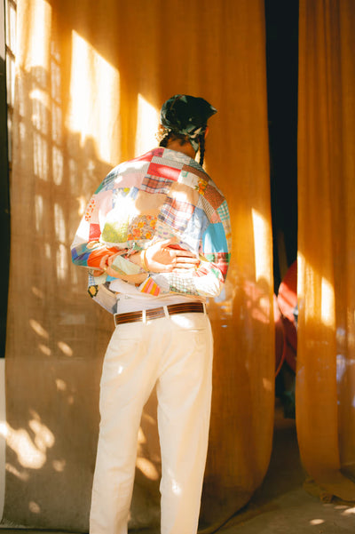 Patchwork Quilt Longsleeve Camp Shirt