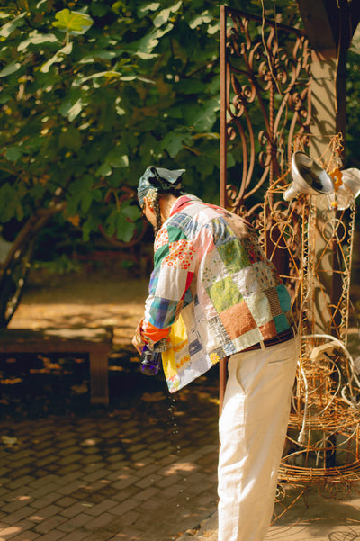 Patchwork Quilt Longsleeve Camp Shirt