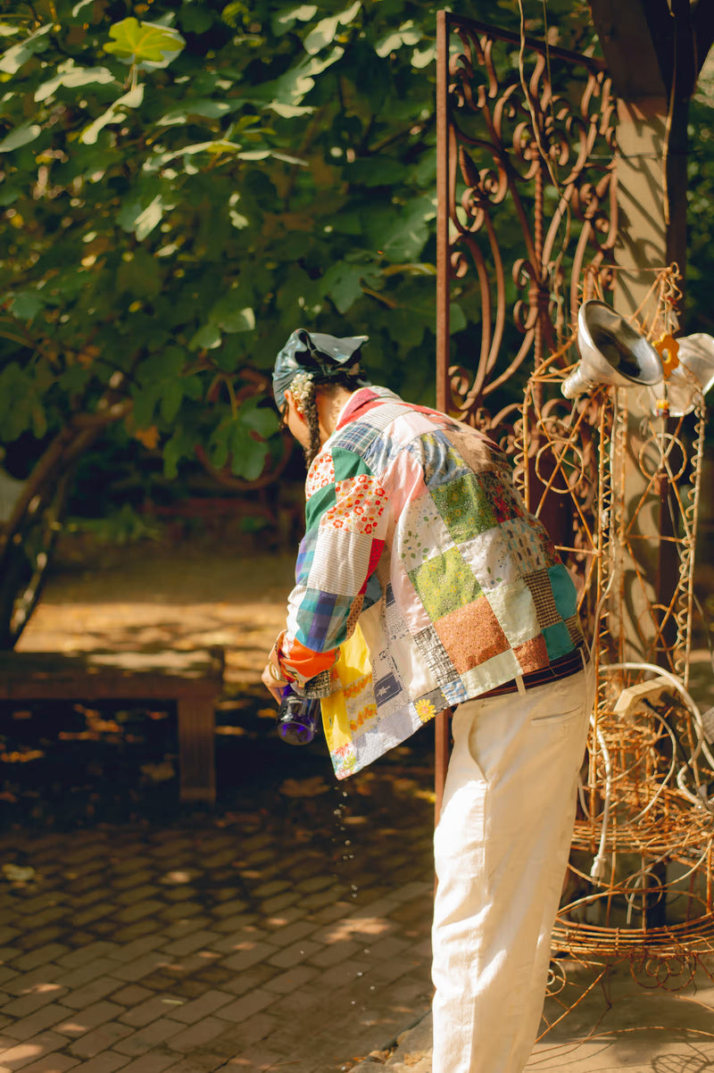 Patchwork Quilt Longsleeve Camp Shirt