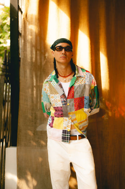 Patchwork Quilt Longsleeve Camp Shirt