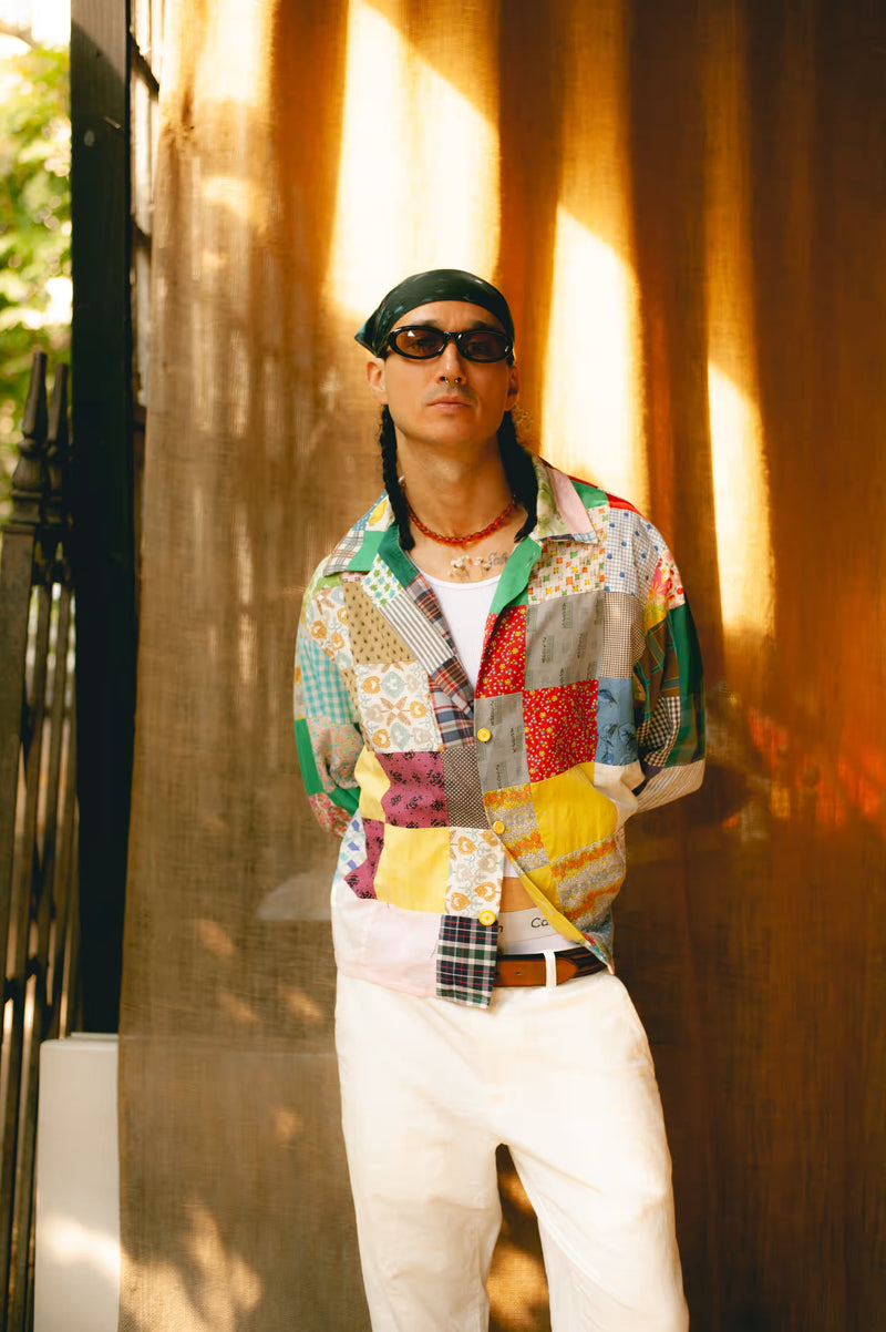 Patchwork Quilt Longsleeve Camp Shirt
