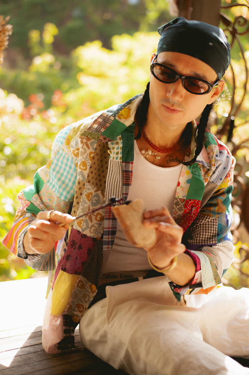 Patchwork Quilt Longsleeve Camp Shirt