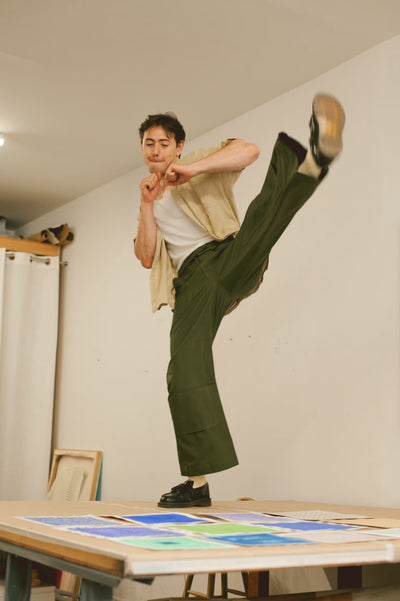 Brushed Utility Pocket Pant in Forest
