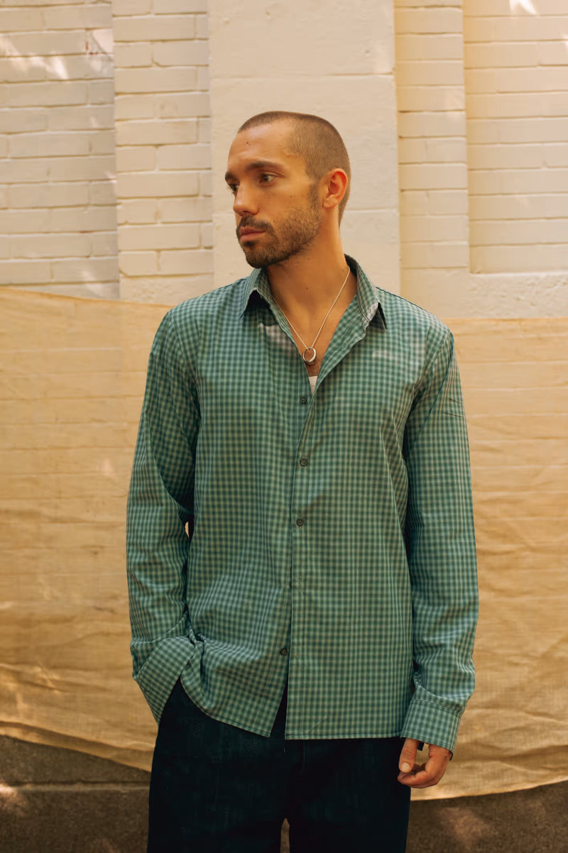 Flannel Shirt in Blue Checker