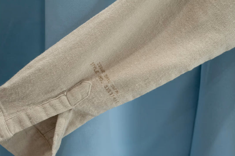 Linen Blend Flannel Shirt in Sand